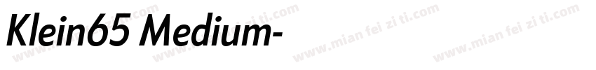 Klein65 Medium字体转换
